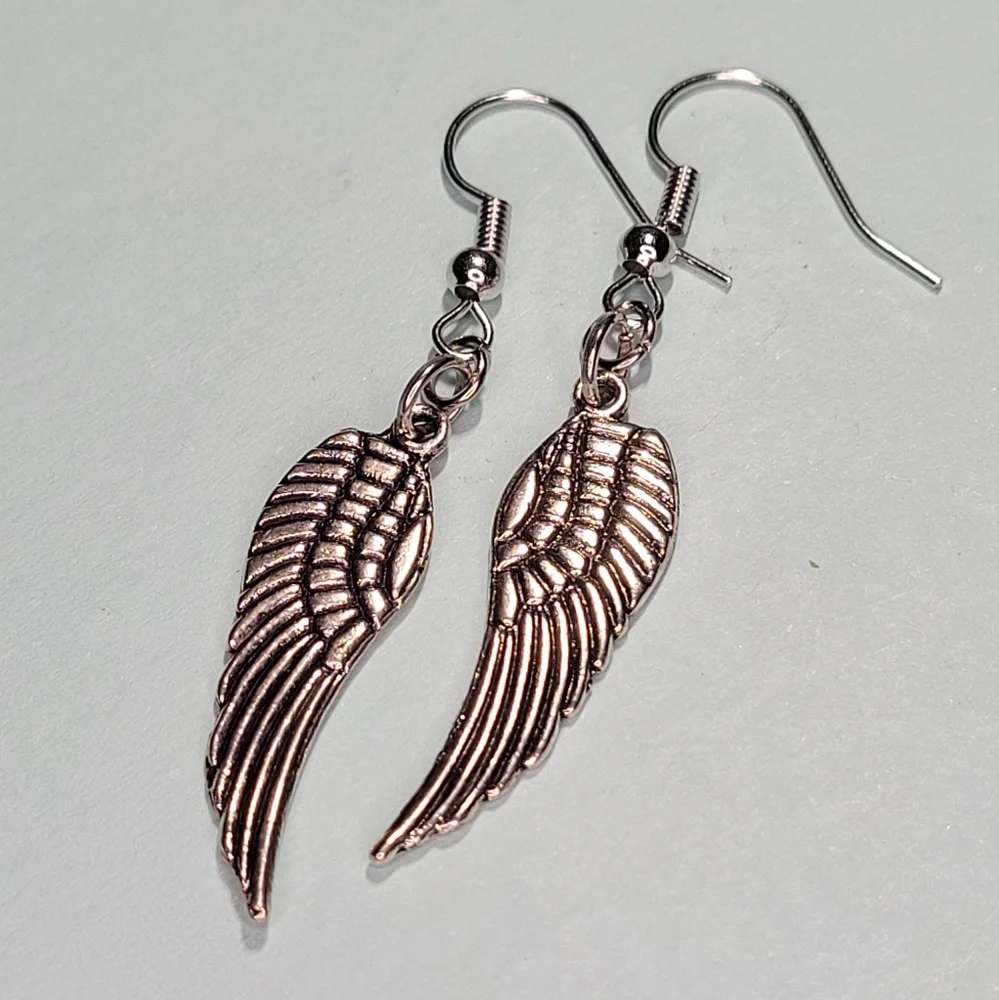 Angel Wings Silver Plated Earring Set - Picture 3 of 3